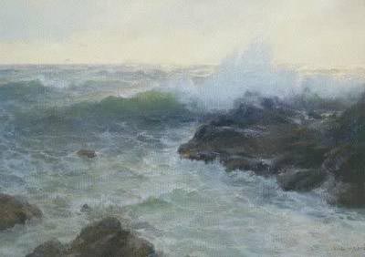 Crashing Surf, oil painting by Lionel Walden